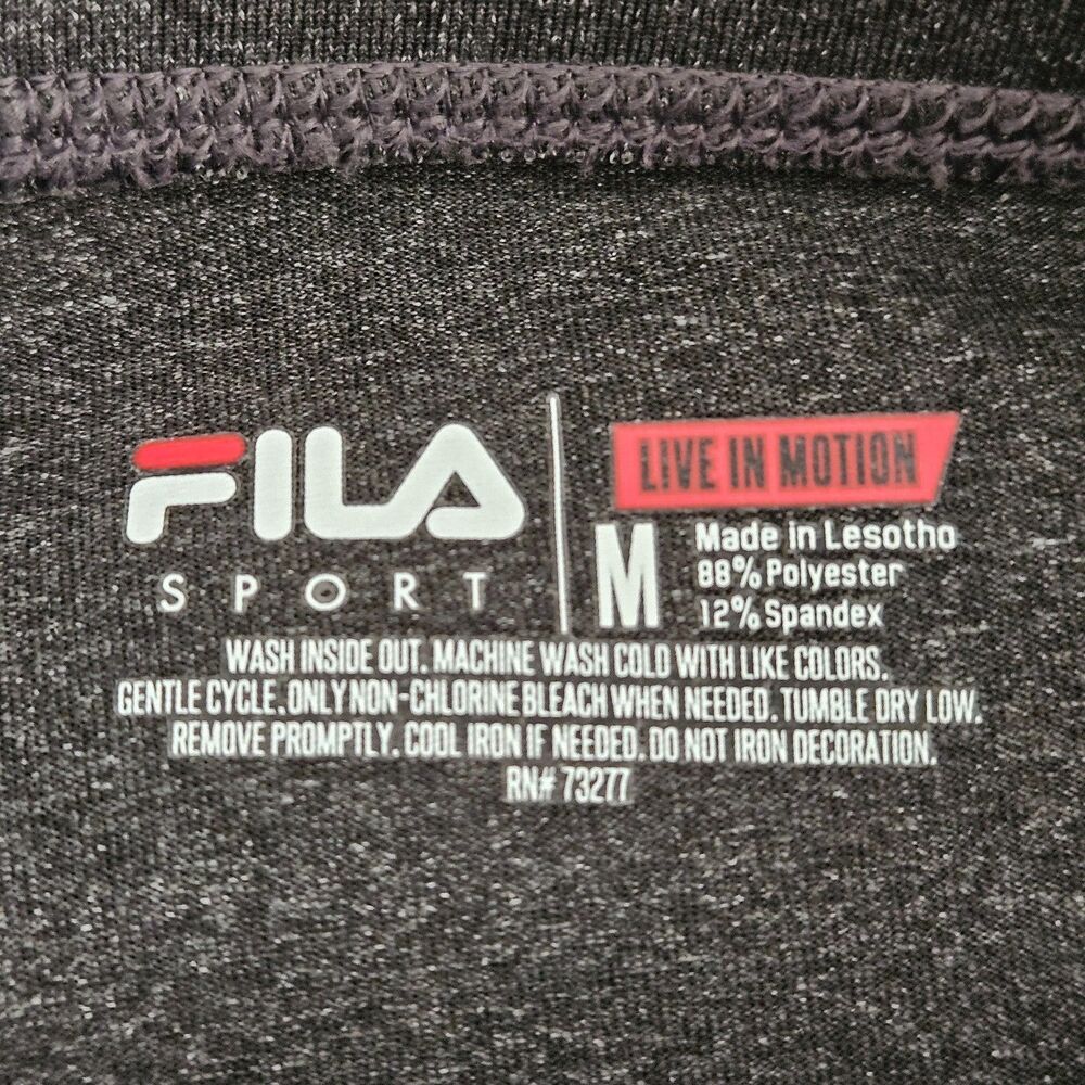 Fila Sport Movement Pants Womens Medium Charcoal Gray Drawstring Waist Yoga Gym - Picture 3 of 9